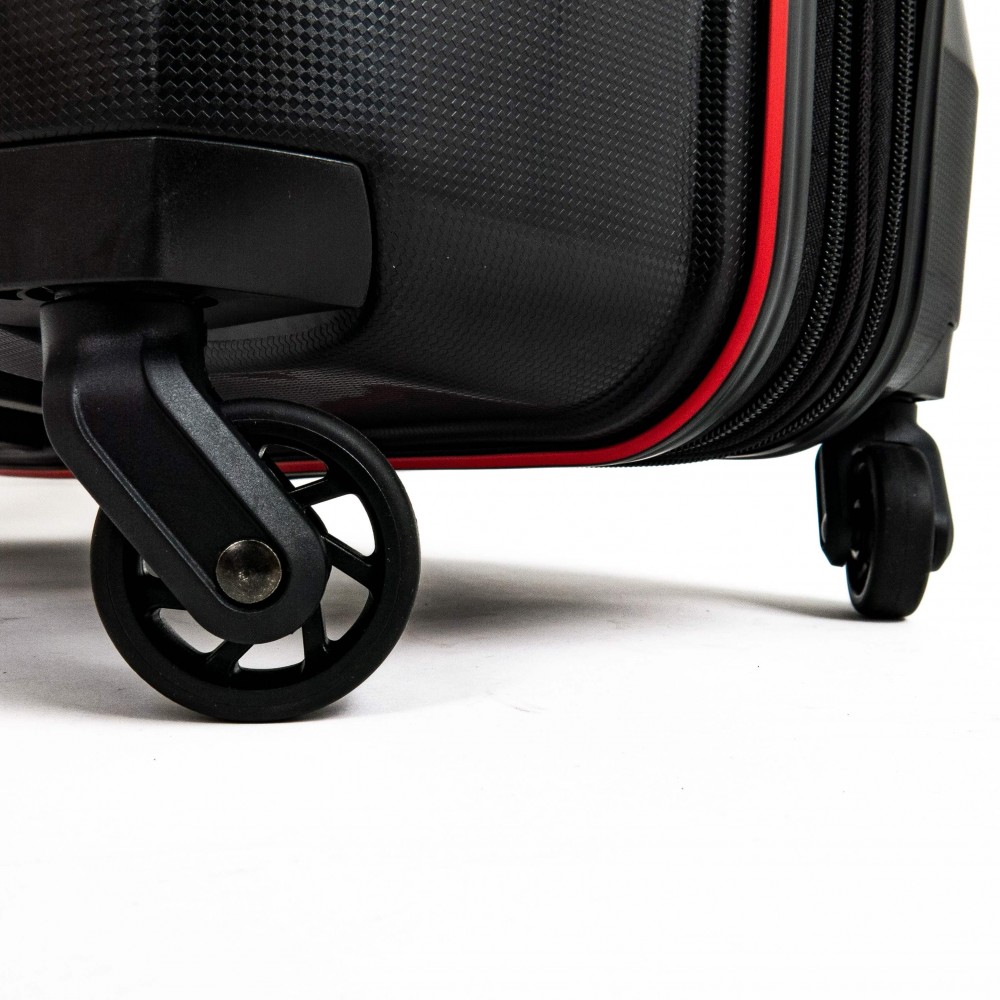 Куфар ENZO NORI модел ASTRO 55 см за ръчен багаж черен полипропилен