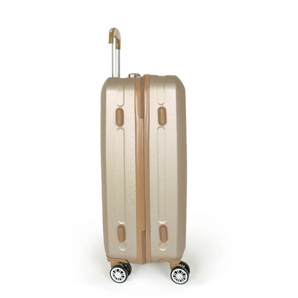 Твърд куфар от ABS марка ENZO NORI модел SUMMER комплект от 3 размера цвят златен