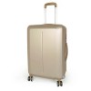 Твърд куфар от ABS пластмаса марка ENZO NORI модел SUMMER 65 см спинер цвят златен