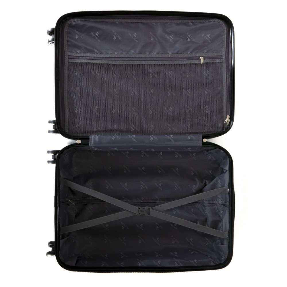 Твърд куфар от ABS с TSA код марка ENZO NORI модел SUMMER 75 см черен