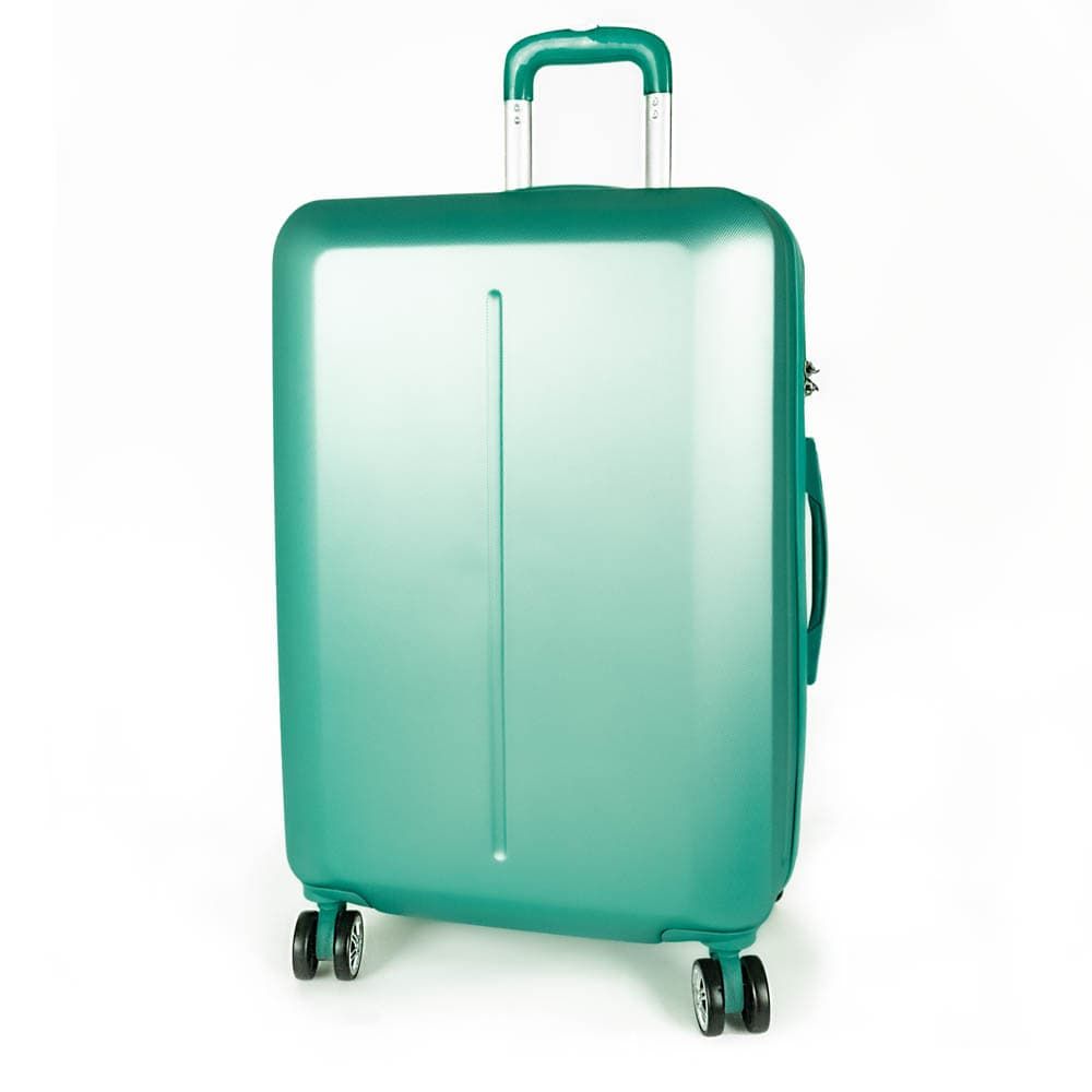 Твърд куфар от ABS с TSA код марка ENZO NORI модел SUMMER 75 см зелен спинер
