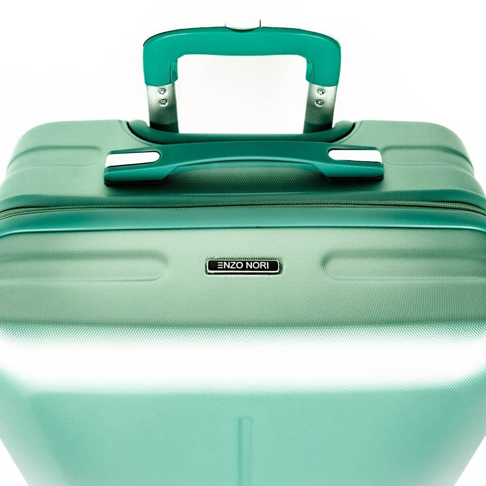 Лек куфар за ръчен багаж от ABS ENZO NORI модел SUMMER 55 см с TSA код цвят зелен
