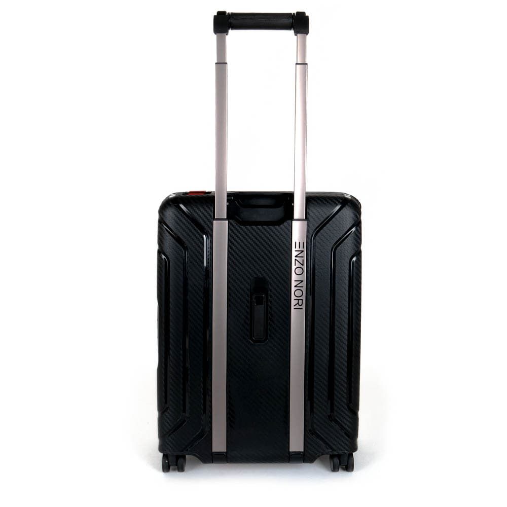 Луксозен твърд куфар от полипропилен със закопчалки марка ENZO NORI модел PRIME 64 см черен