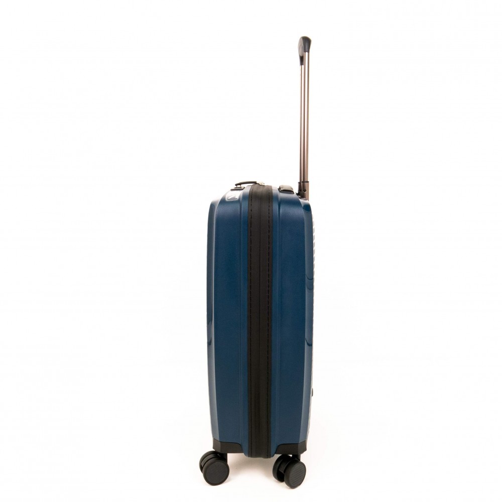 Син непромокаем куфар ENZO NORI модел AERO 55 см за ръчен багаж полипропилен син непромокаем