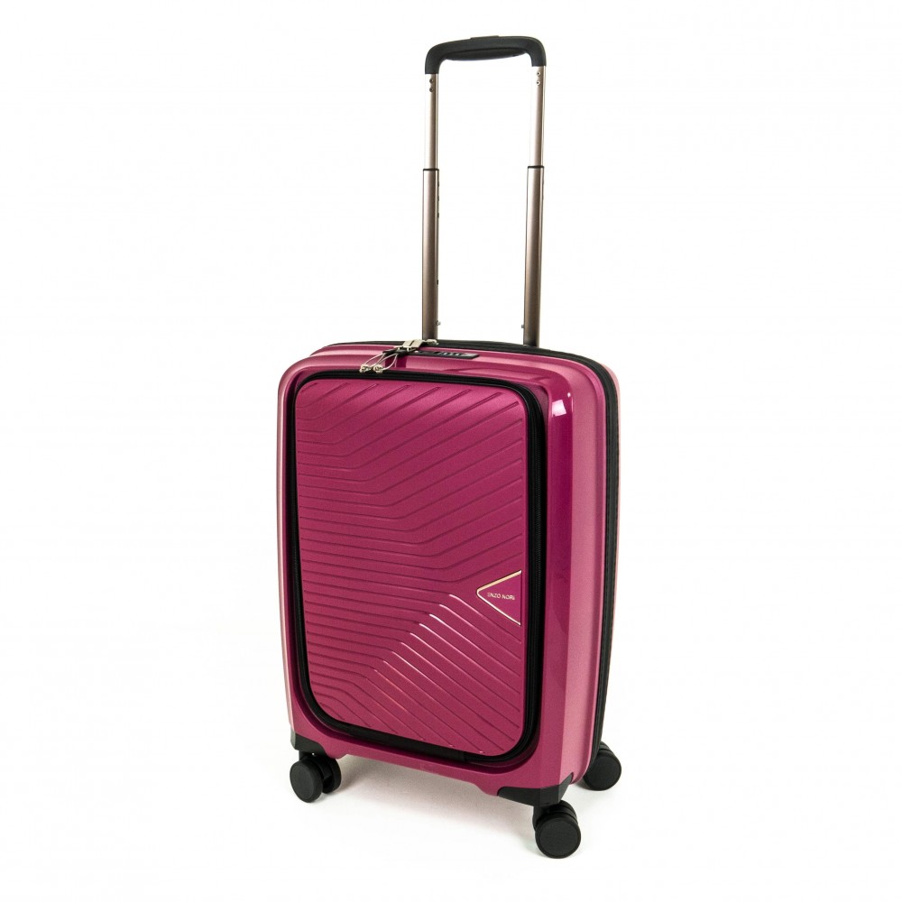 Куфар ENZO NORI модел AIR 55см с капак за ръчен багаж червен полипропилен