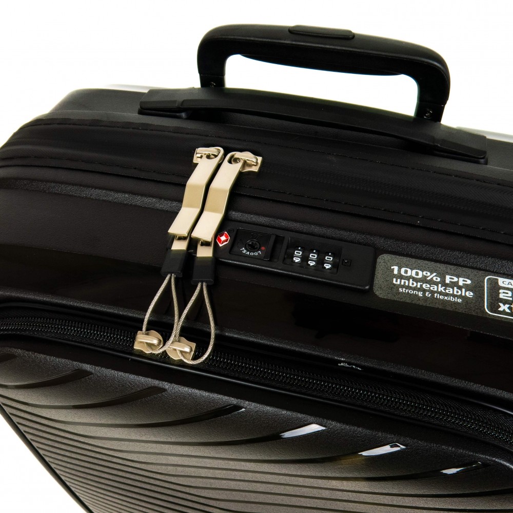 Куфар ENZO NORI модел AIR 55см с капак за ръчен багаж червен полипропилен