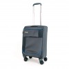 Сив куфар от текстил ENZO NORI модел CLOUD 55 см за ръчен багаж 