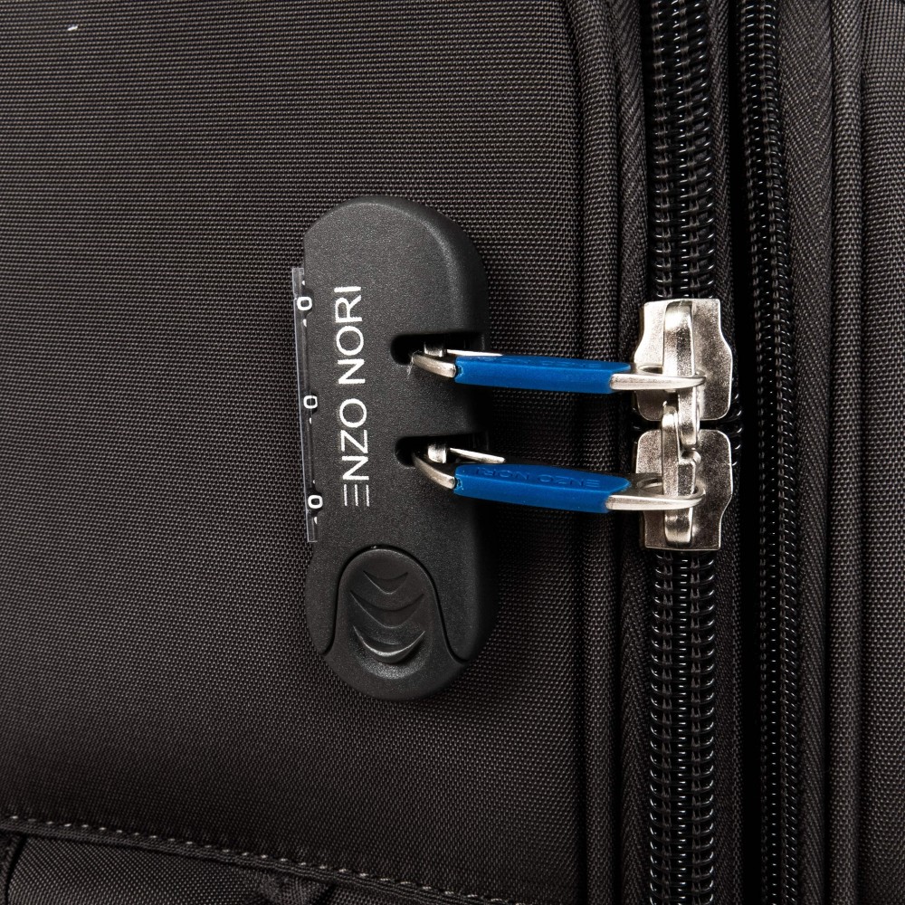 Сив куфар от текстил ENZO NORI модел CLOUD 55 см за ръчен багаж 