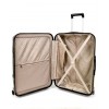 Среден размер куфар от поликарбонат 100% ENZO NORI ултра лек модел SHELL 62 см с 4 колелца цвят бял