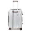 Среден размер куфар от поликарбонат 100% ENZO NORI ултра лек модел SHELL 62 см с 4 колелца цвят бял
