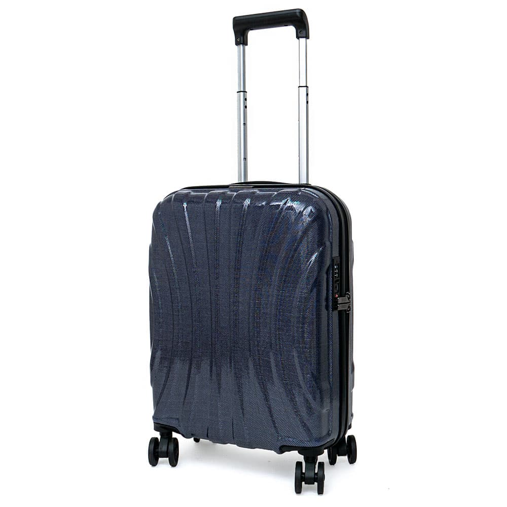 Комплект твърди куфари 3 размера от поликарбонат ENZO NORI ултра лек модел SHELL цвят син
