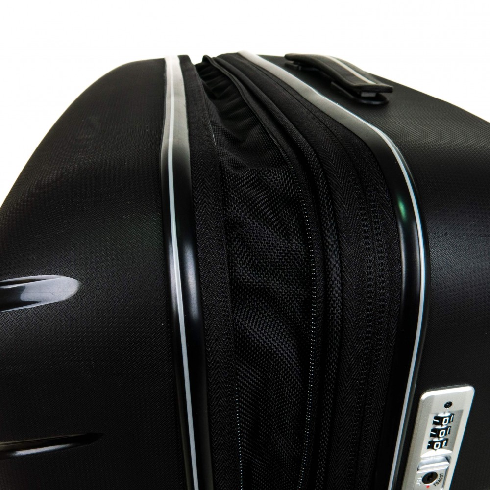 Куфар ENZO NORI модел LINES комплект от 3 размера полипропилен черен