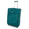 Малък куфар с 2 колелца ENZO NORI модел COTTON 64 см от текстил зелен