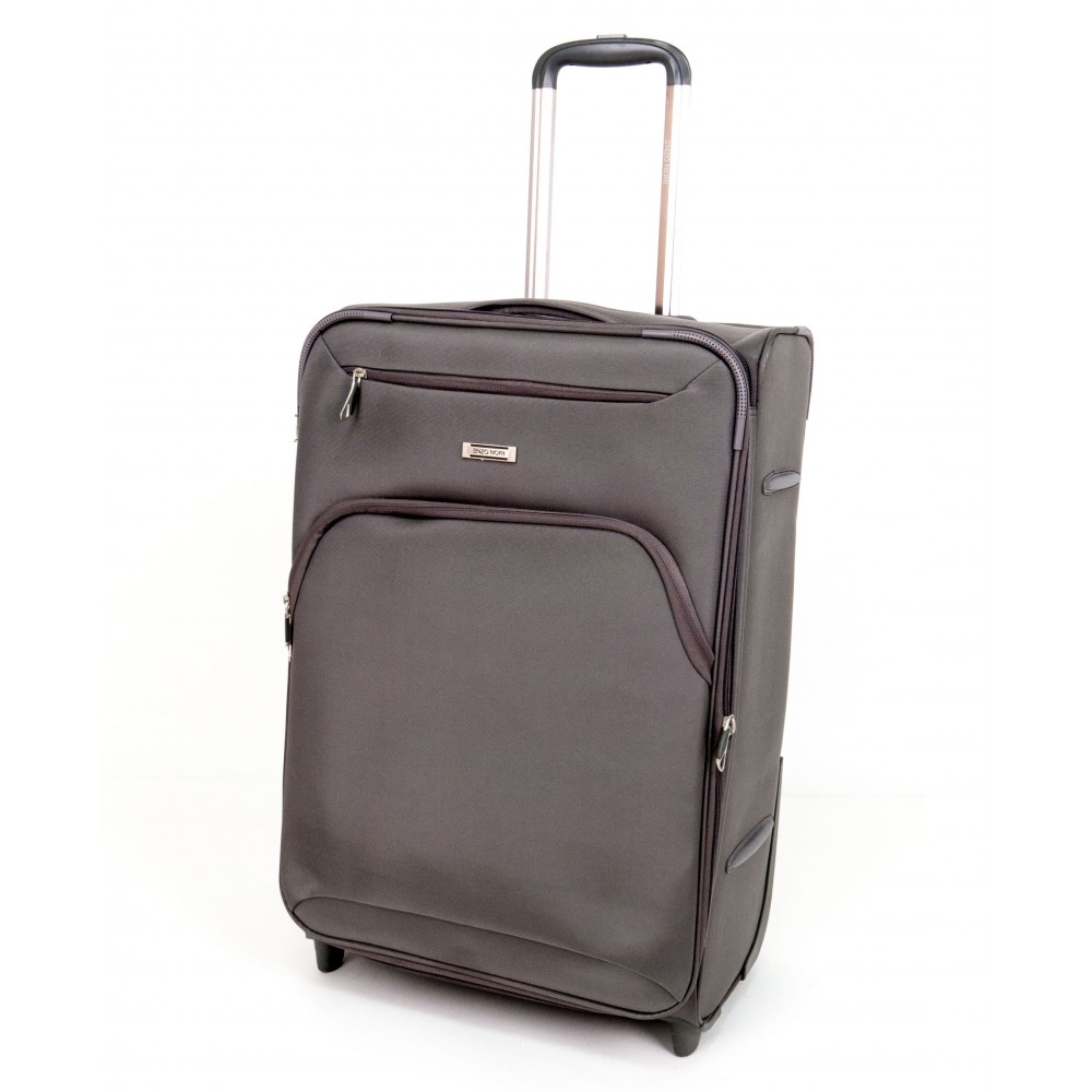 Сив куфар от текстил с 2 колелца ENZO NORI модел COTTON 64 см