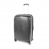 Здрав куфар с 4 двойни колелца NORI модел NOVA 66 см сив полипропилен