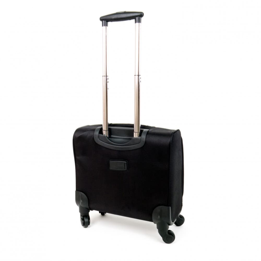 Бизнес куфар за ръчен багаж ENZO NORI място за лаптоп черен текстил