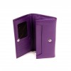 Дамско портмоне с три отделения за банкноти от естествена кожа ENZO NORI модел CLASSIQUE цвят лилав лак