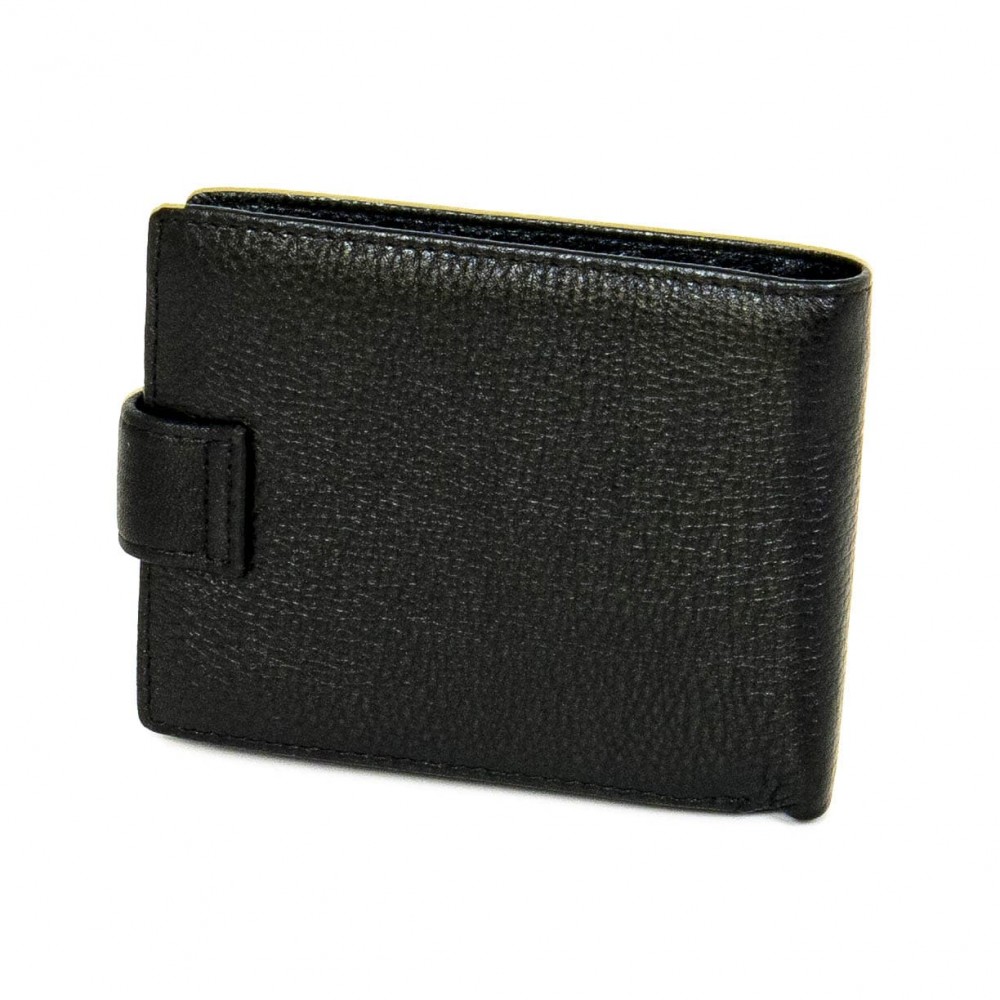Елегантен мъжки портфейл от естествена кожа ENZO NORI модел ENP168 цвят черен
