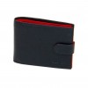 Мъжки портфейл ENZO NORI модел TINO естествена кожа черен-червен