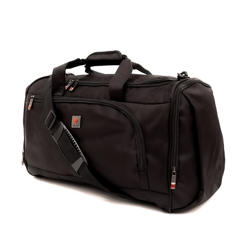 Здрава пътна чанта тип сак с дълга подвижна дръжка ENZO NORI модел WAGON цвят черен
